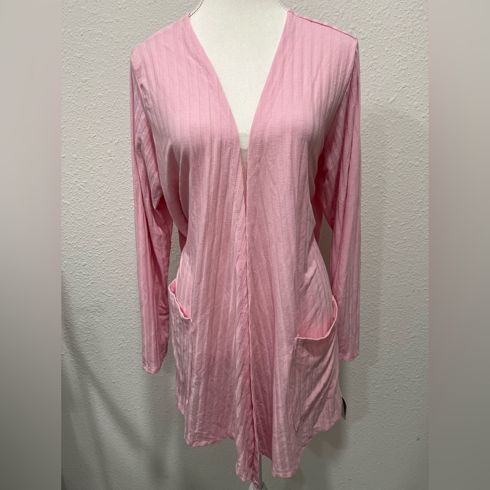 LULAROE Caroline Pink Ribbed Kimono NWT